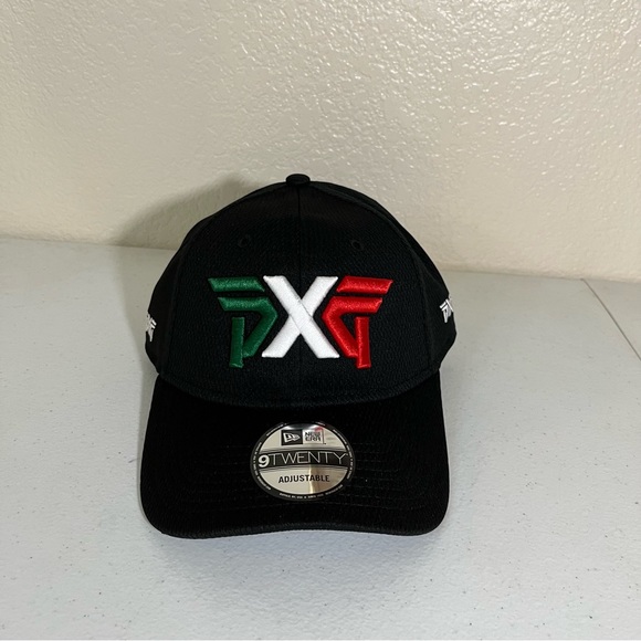 PXG Parsons Xtreme Golf Black Mexico Flag Logo New Era Adjustable Hat OSFM - Picture 1 of 7
